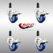 Service Caster 3 Inch 316SS Blue Poly Swivel 1 Inch Expanding Stem Caster Set Lock Brake SCC-SS316TTLEX20S314-PPUB-BLUE-1-4 - alternate 2